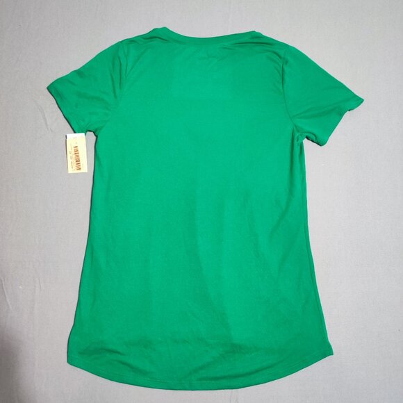 Modern Lux Irish T-shirt women's size M green with gold reversible sequence - Picture 4 of 8